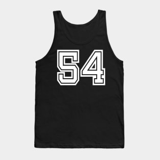 Number 54 for a sports team, group, or community T-Shirt Tank Top